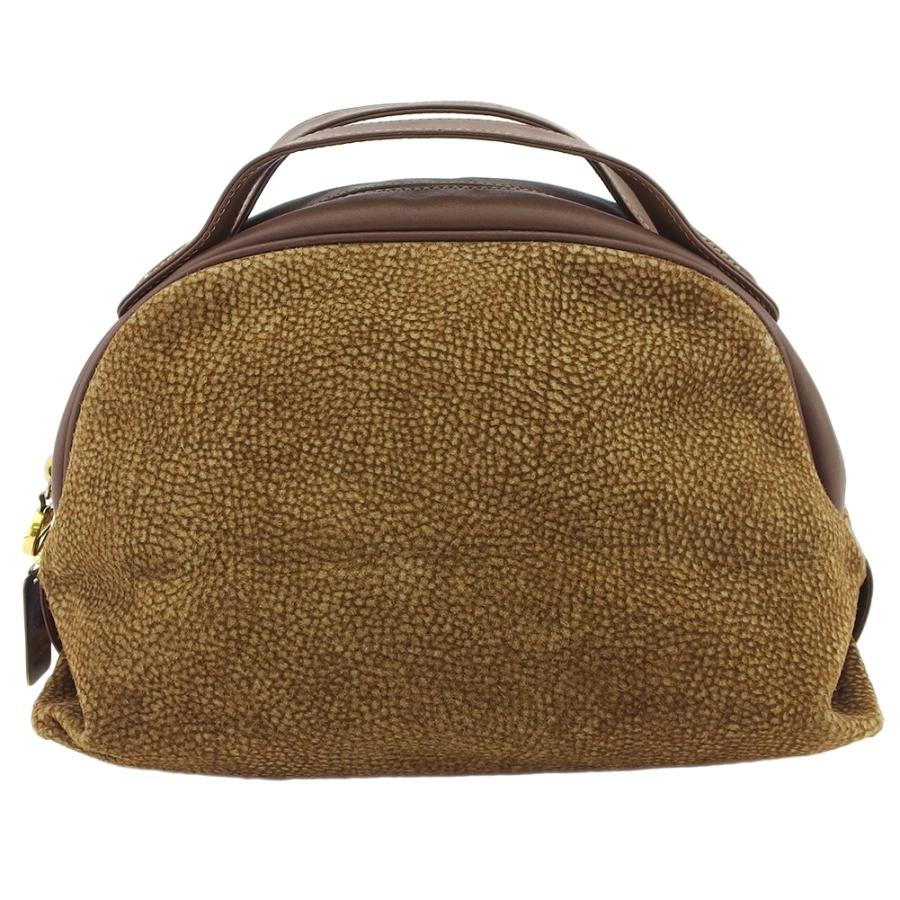 【X'masセール★30%OFF】ボルボネーゼ BORBONESE ハンドバッグうずら柄 ベージュ×ブラウン レディース 中古 BORBONESE（ボルボネーゼ） 【年末ラストセール☆30%OFFクーポン