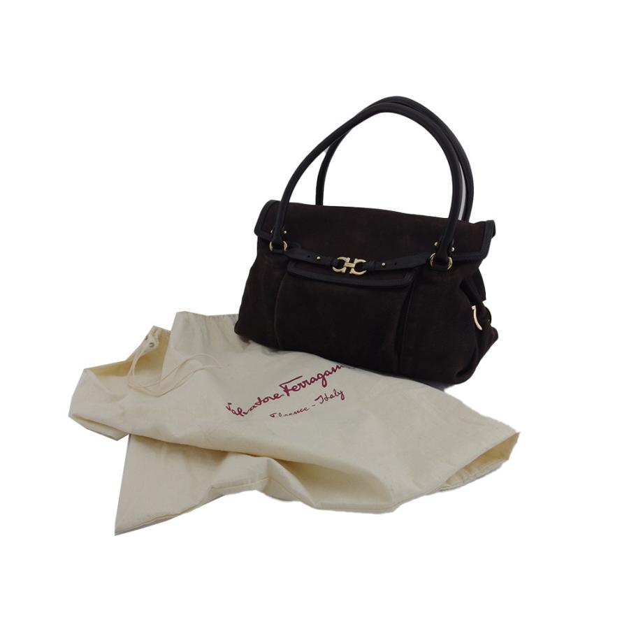 【X'masセール★30%OFF】サルヴァトーレフェラガモ Salvatore Ferragamo ハンドバッグガンチーニ ダークブラウン×ゴールド レディース 中古 初売りSALE☆30%OFFクーポン】サルヴァトーレフェラガモ Salvatore