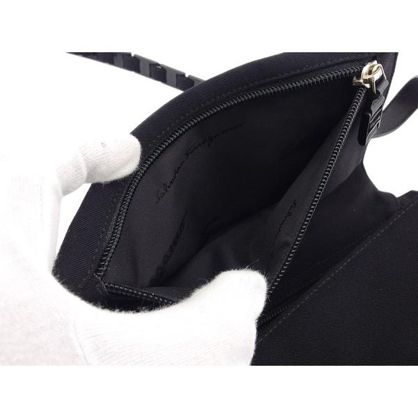 サルヴァトーレフェラガモ Salvatore Ferragamo ショルダーバッグ ブラック×シルバー レディース 中古_7