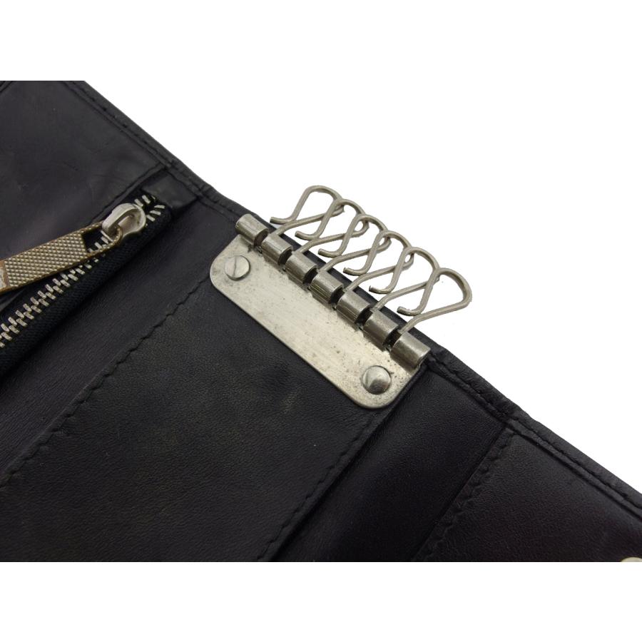 ディオール Dior キーケース トロッター ブラック×シルバー レディース 中古
