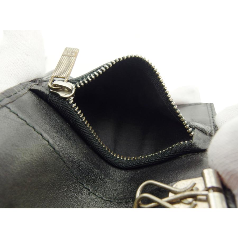 ディオール Dior キーケース トロッター ブラック×シルバー レディース 中古