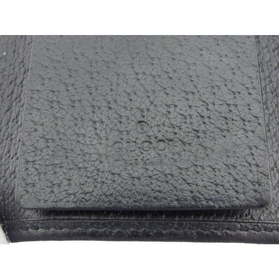 グッチ GUCCI キーケース GG柄 ブラック×ゴールド ユニセックス 中古