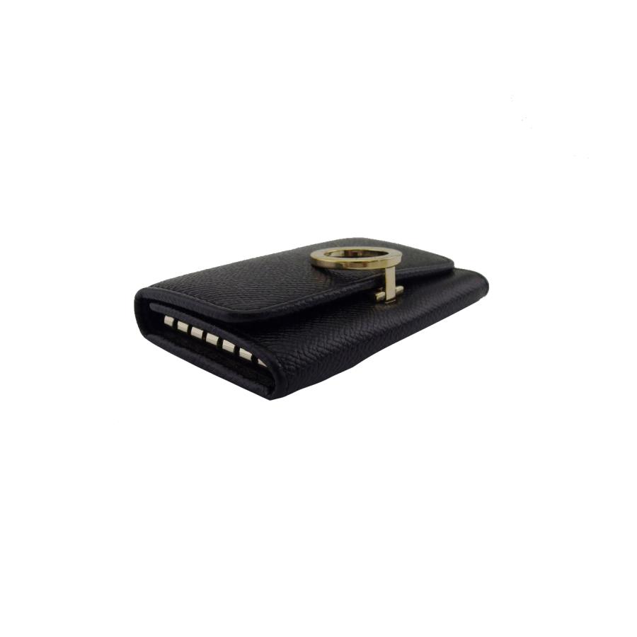 新品　BVLGARI キーケース ブラック ゴールド金具 ブルガリ BVLGARI キーケース ブラック×ゴールド ユニセックス 中古