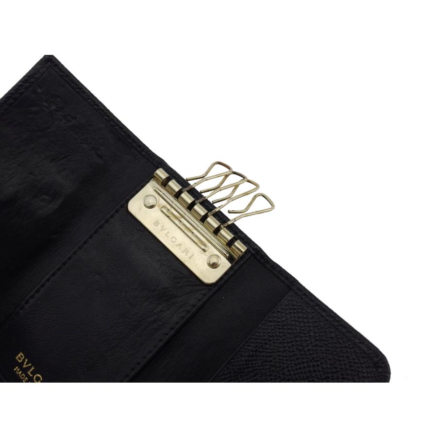 ブルガリ BVLGARI キーケース ブラック×ゴールド ユニセックス 中古