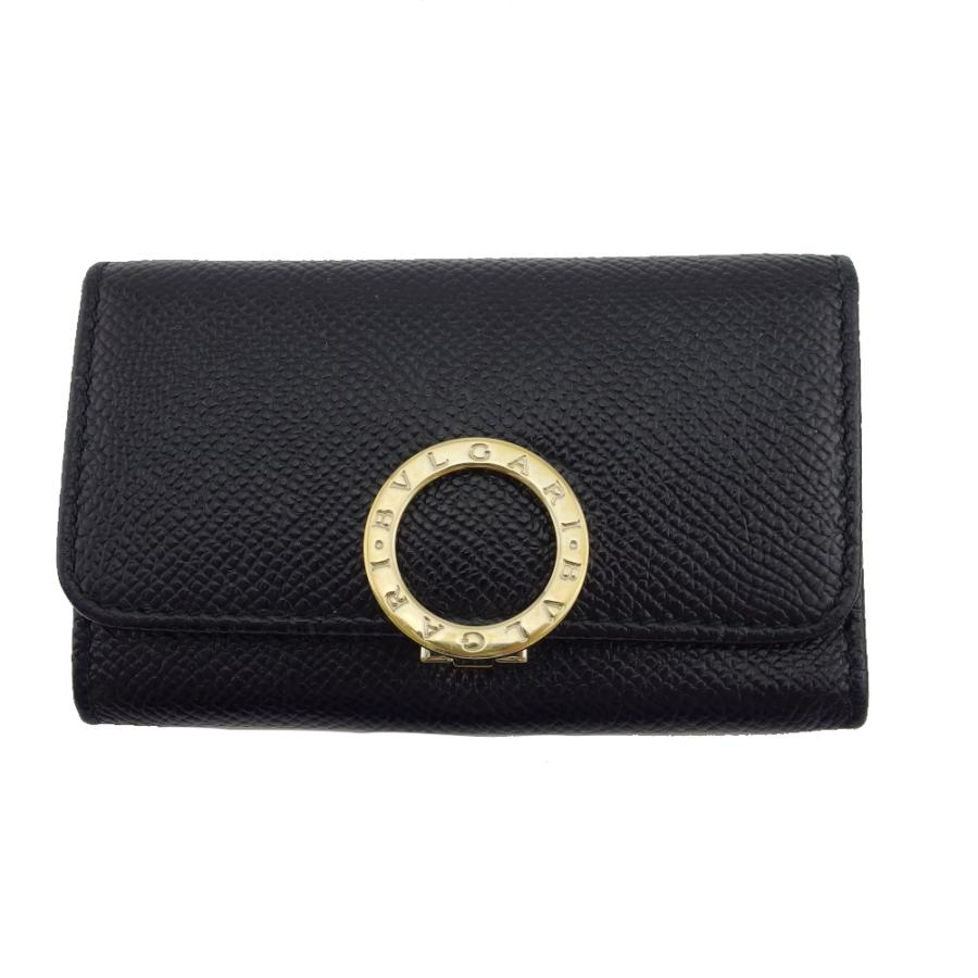 ブルガリ BVLGARI キーケース ブラック×ゴールド ユニセックス 中古
