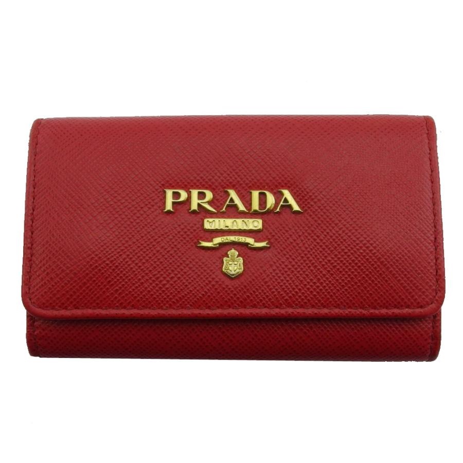 【BIGお買い物ラリー★30%OFFセール中】プラダ PRADA キーケースロゴ ブラウン レディース 中古 PRADA（プラダ） 【年末ラストセール☆30%OFFクーポン】プラダ キー