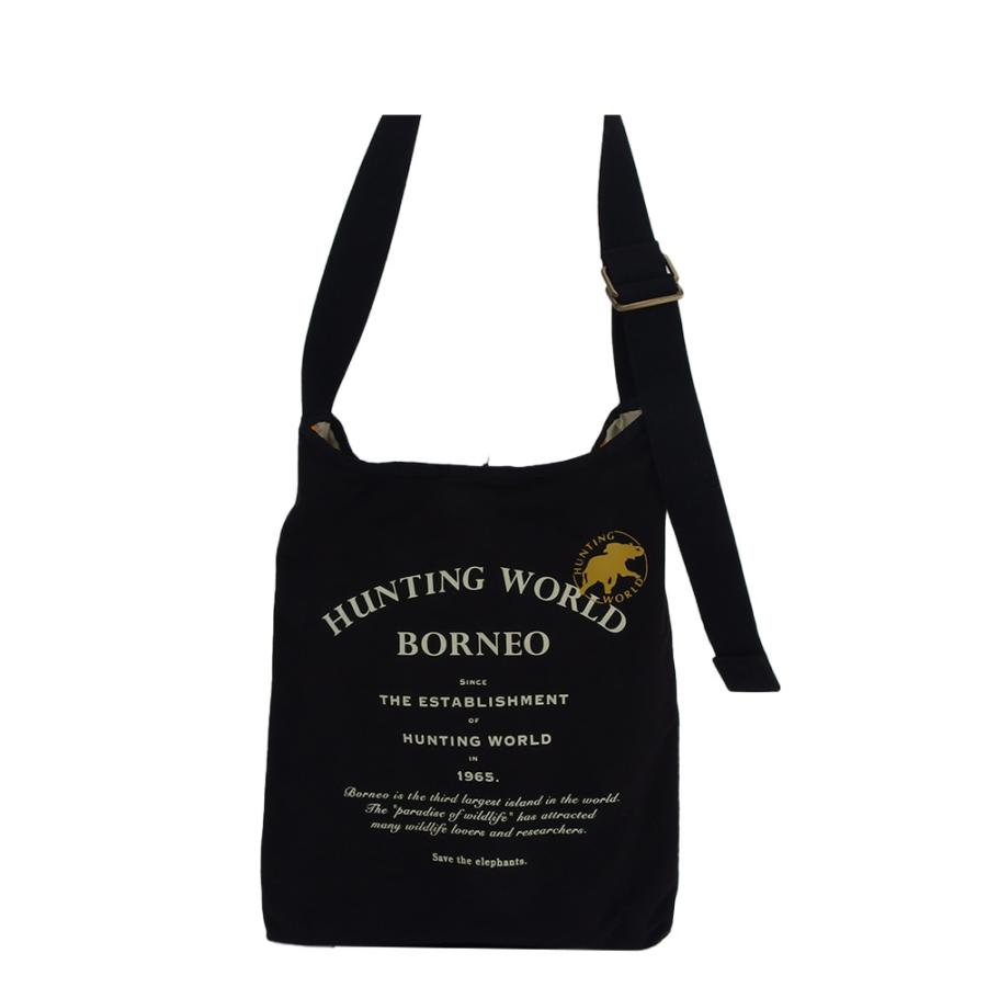 【BIGお買い物ラリー★30%OFFセール中】ハンティングワールド HUNTING WORLD ショルダーバッグリバーシブル ボルネオチャリティ ブラック ベージュ系 レディース 中古 年末セール☆30%OFFクーポン】ハンティングワールド HUNTING WORLD