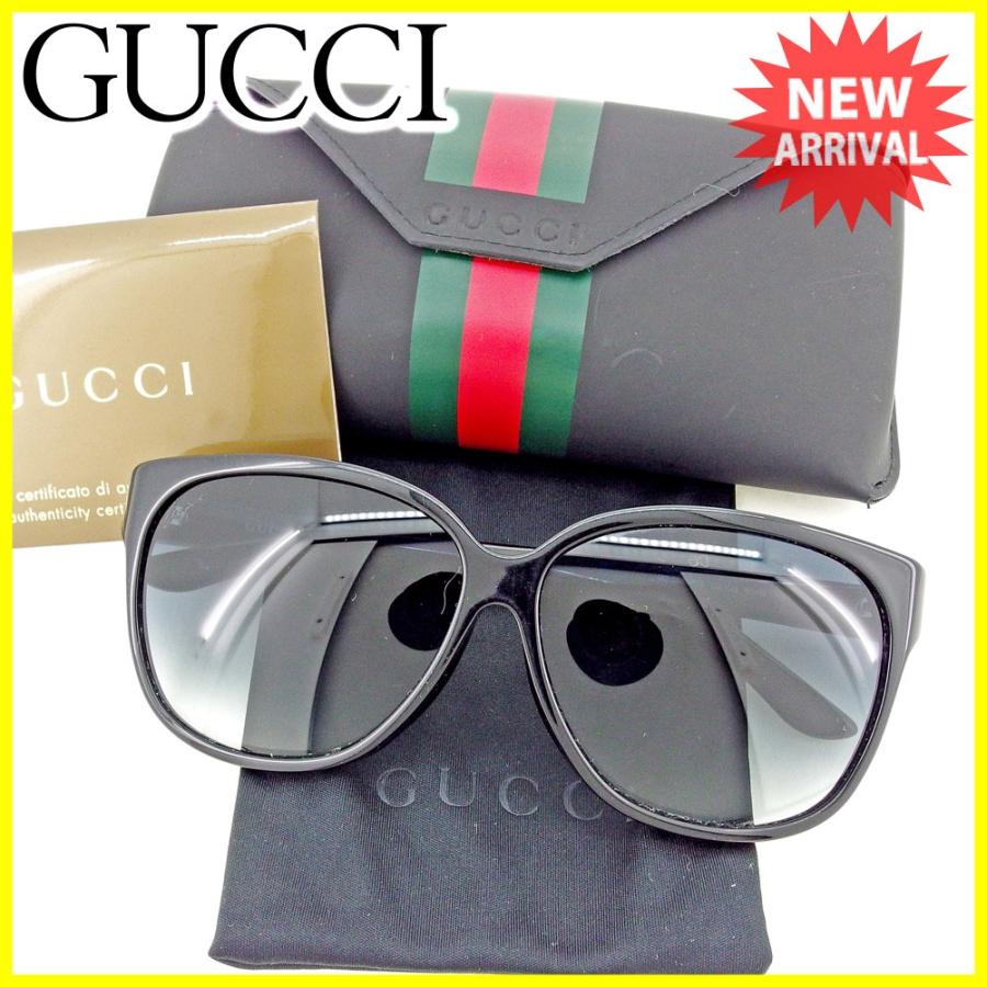 超新作 ブラック 可 メンズ レディース アイウェア メガネ サングラス グッチ ブランド グリーン T4034 中古 レッド系 財布 帽子 ファッション小物 Dagl Tg