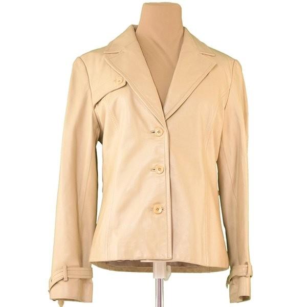 BALMAIN バルマン ラムレザー テーラードジャケット 羊革 ベージュ M