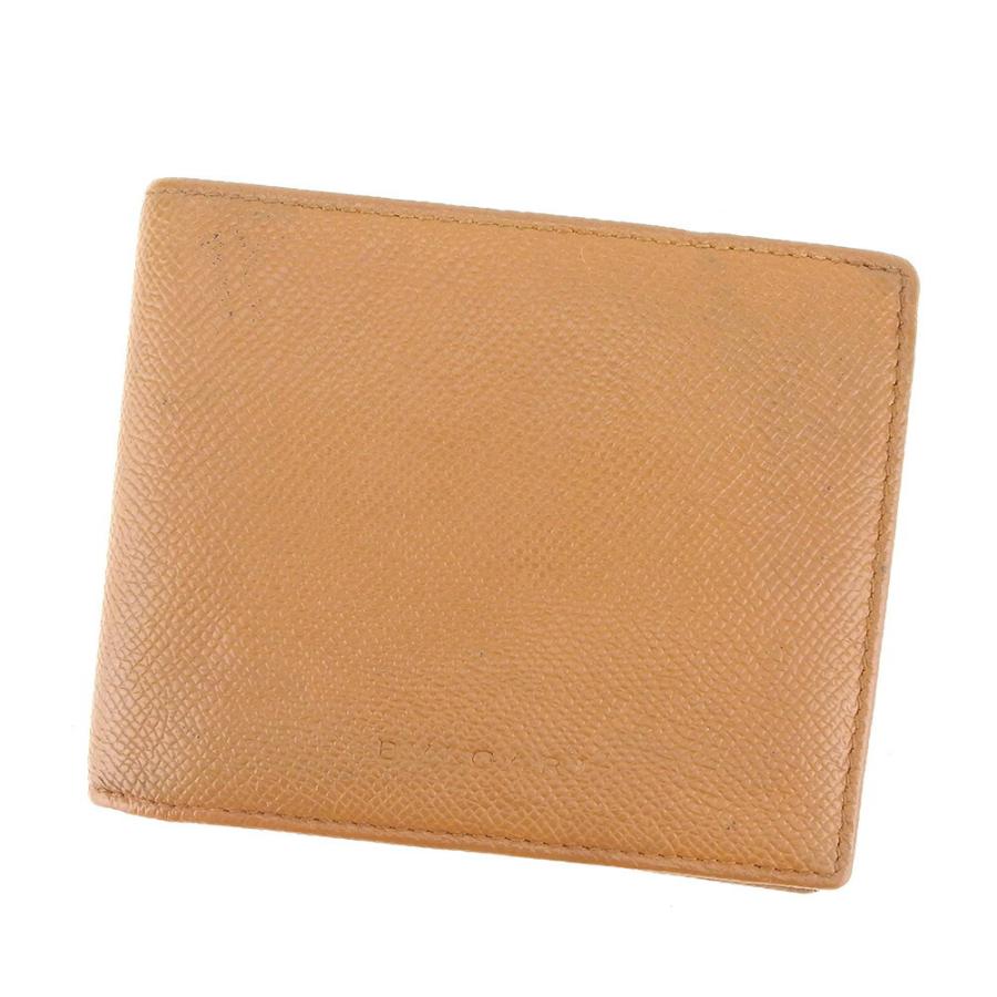 ブルガリ 二つ折り 札入れ 二つ折り 財布 レディース 型押しロゴ