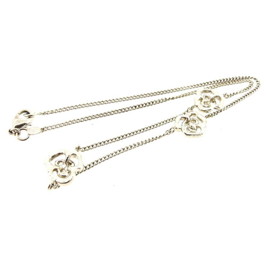 希少 CHANEL シャネル ネックレス カメリア スクエア シルバー製 CHANEL（シャネル） ネックレス アクセサリー レディース カメリア