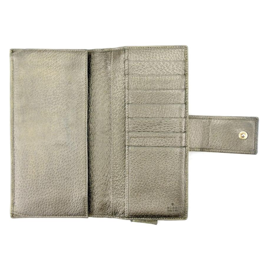 GUCCI（グッチ） 長財布 GG柄 ベージュ ゴールド レディース 中古 