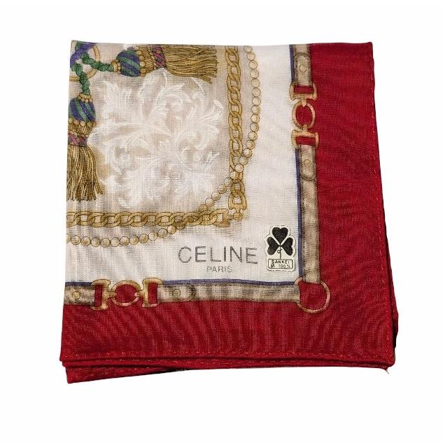 CELINE（セリーヌ） 未使用 ハンカチ アクセサリー レッド チェーン