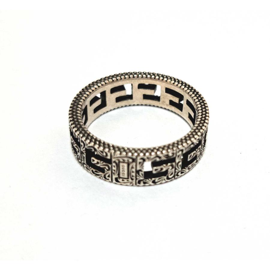 新品同様 グッチ アラベスク スクエアG リング 指輪 シルバー925 17 