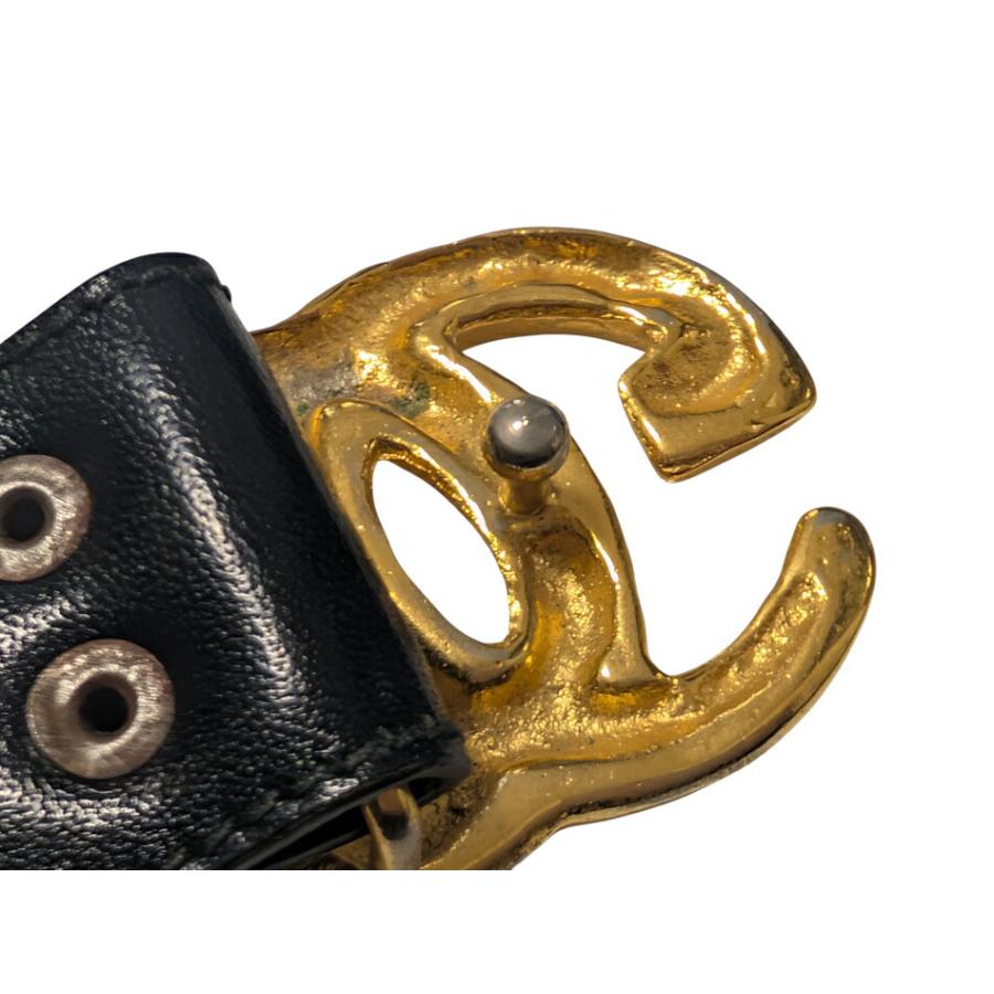 GUCCI（グッチ） ベルト ヴィンテージ GGバックル ゴールド ブラック