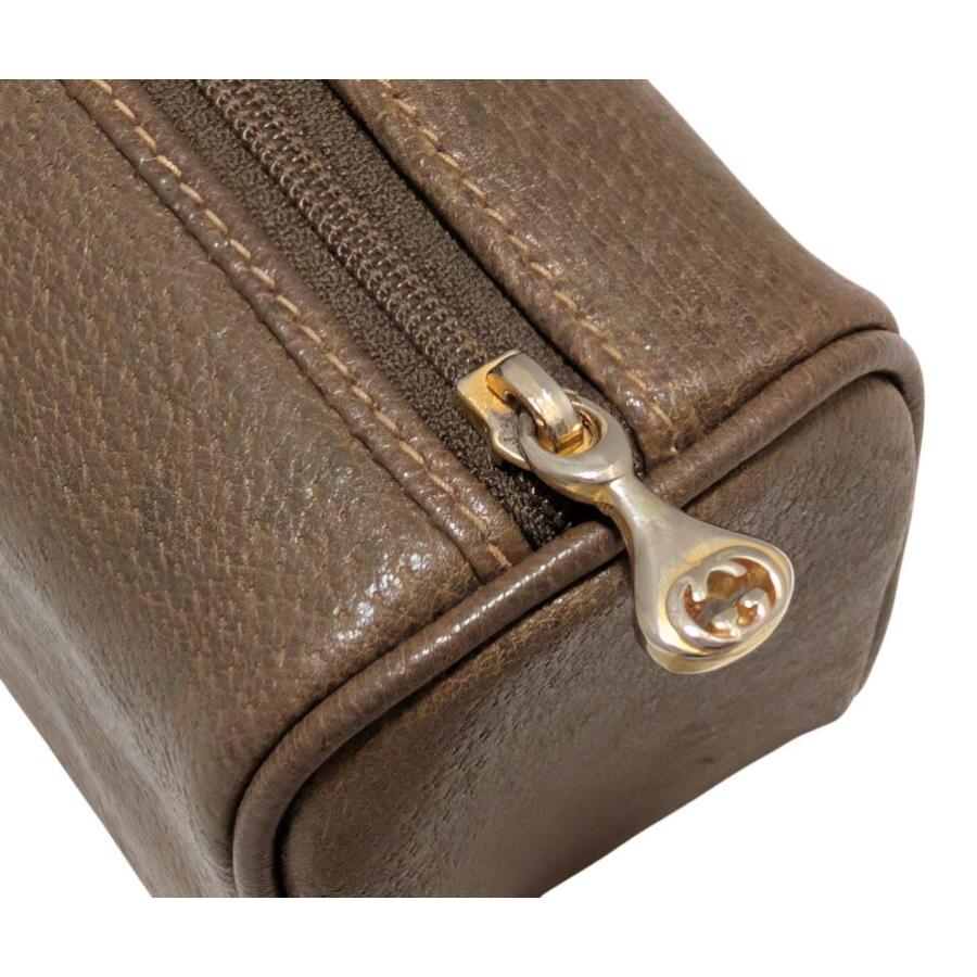 GUCCI（グッチ） オールドグッチ ポーチ レザー シェリーライン 化粧