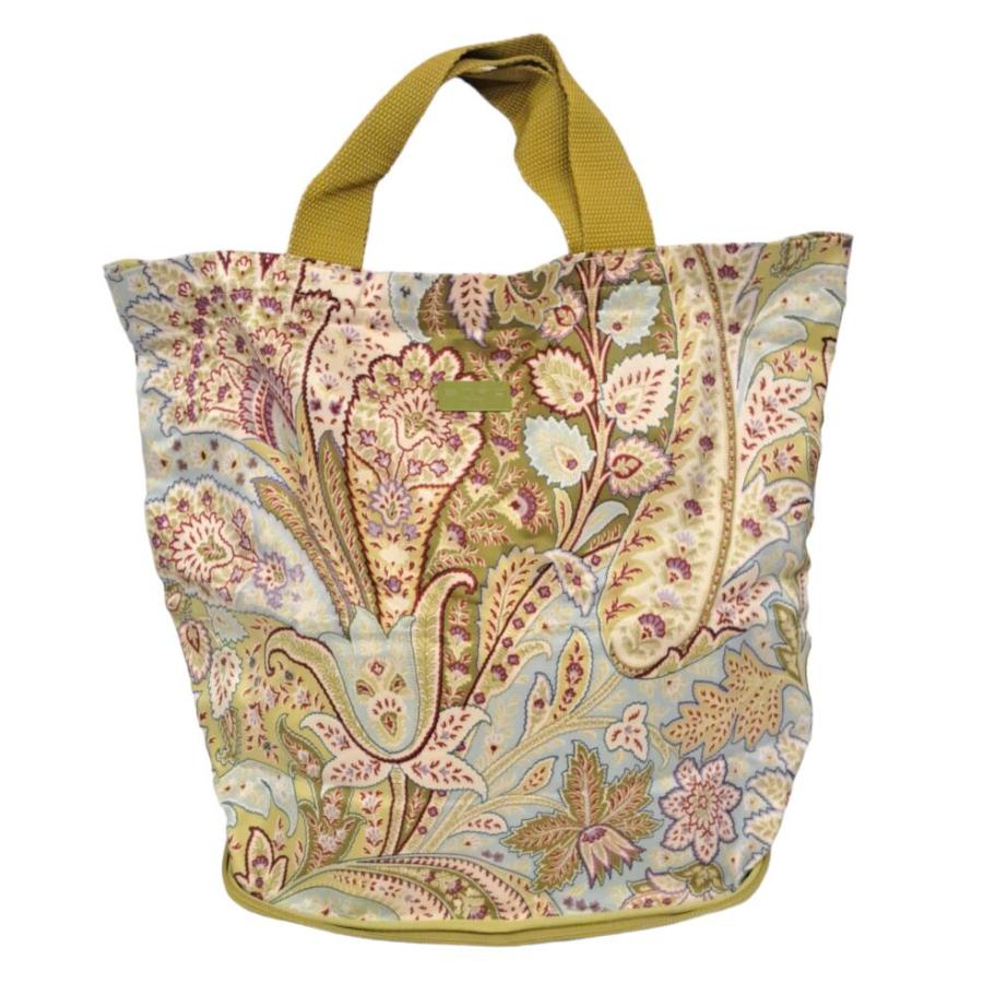 ETRO（エトロ） エコバッグ 折り畳みバッグ トートバッグ 黄緑