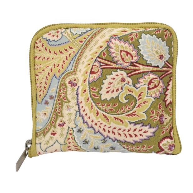 【美品】エトロ ETRO 折りたたみ トートバッグ エコバッグ ペイズリー柄 ETRO（エトロ） エコバッグ 折り畳みバッグ トートバッグ 黄緑