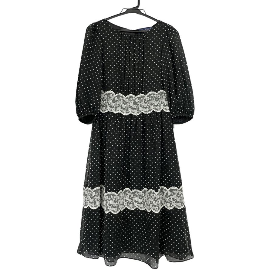 新品未使用タグ付き M'S GRACY エムズグレイシー 水玉 ワンピース 黒