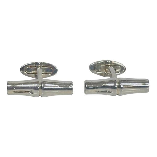 GUCCI /グッチ カフス カフリンクス ヴィンテージ品 GUCCI（グッチ） カフス カフリンクス バンブー シルバー SV925
