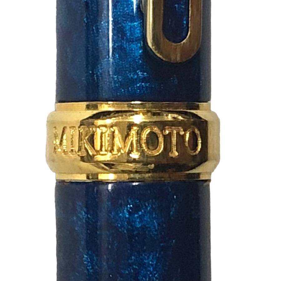 MIKIMOTO 新品同様 ミキモト ボールペン ブルー 金属製 MIKIMOTO 新品同様 ミキモト ボールペン ブルー 金属製