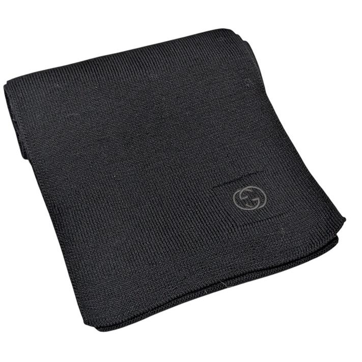 GUCCIインターロッキングGGマフラー GUCCI（グッチ） 新品同様 マフラー インターロッキング ウール100