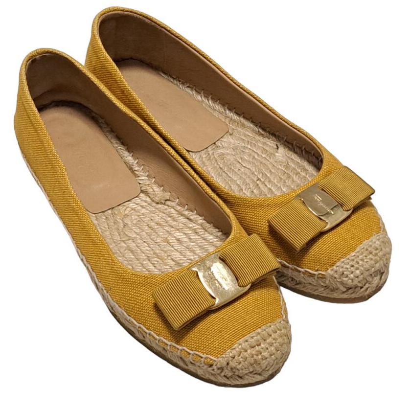 ferragamo エスパドリーユ フラットシューズ