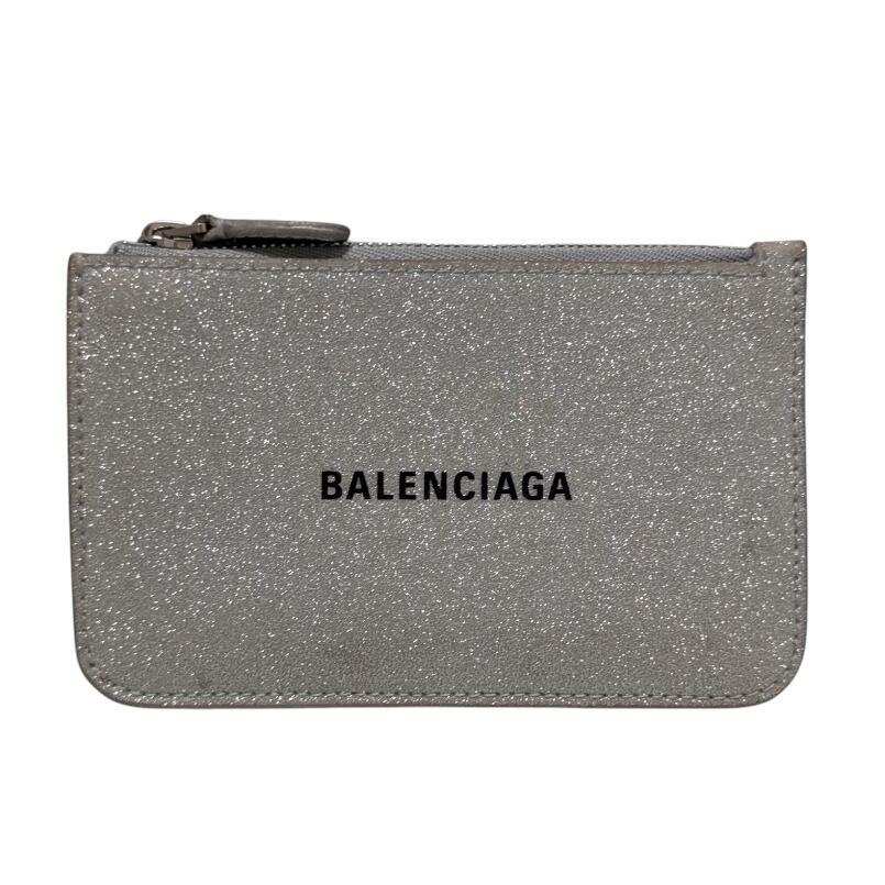 バレンシアガ ケース カードケース グリッター シルバー 637130 小銭入れ 名刺入れ パスケース メンズ レディース BAKENCIAGA  【 BALENCIAGA（バレンシアガ） コインケース カードケース グリッター