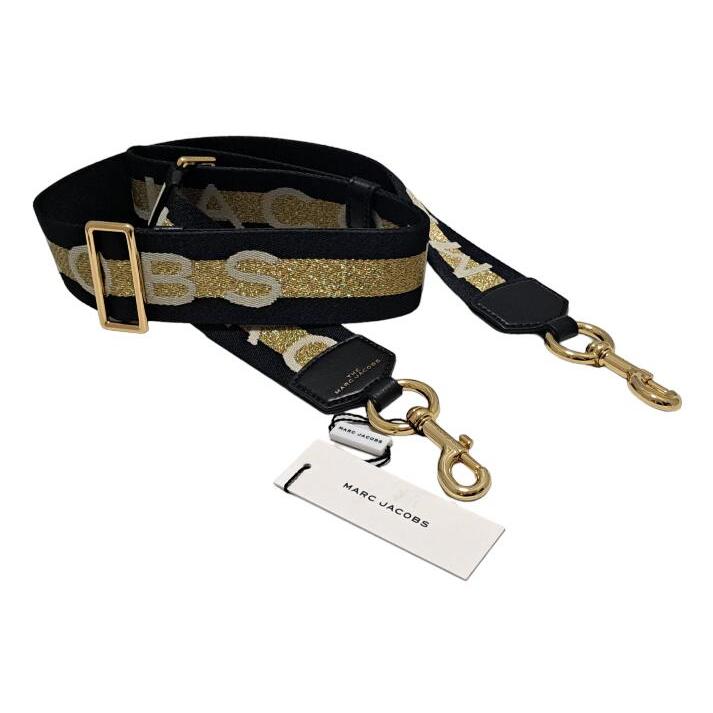 未使用 マークジェイコブス ショルダーストラップ バッグ用 ブラック ゴールド MARC JACOBS GP金具 MJ 【中古】 0208G1130ブランディールYahoo!ショップ