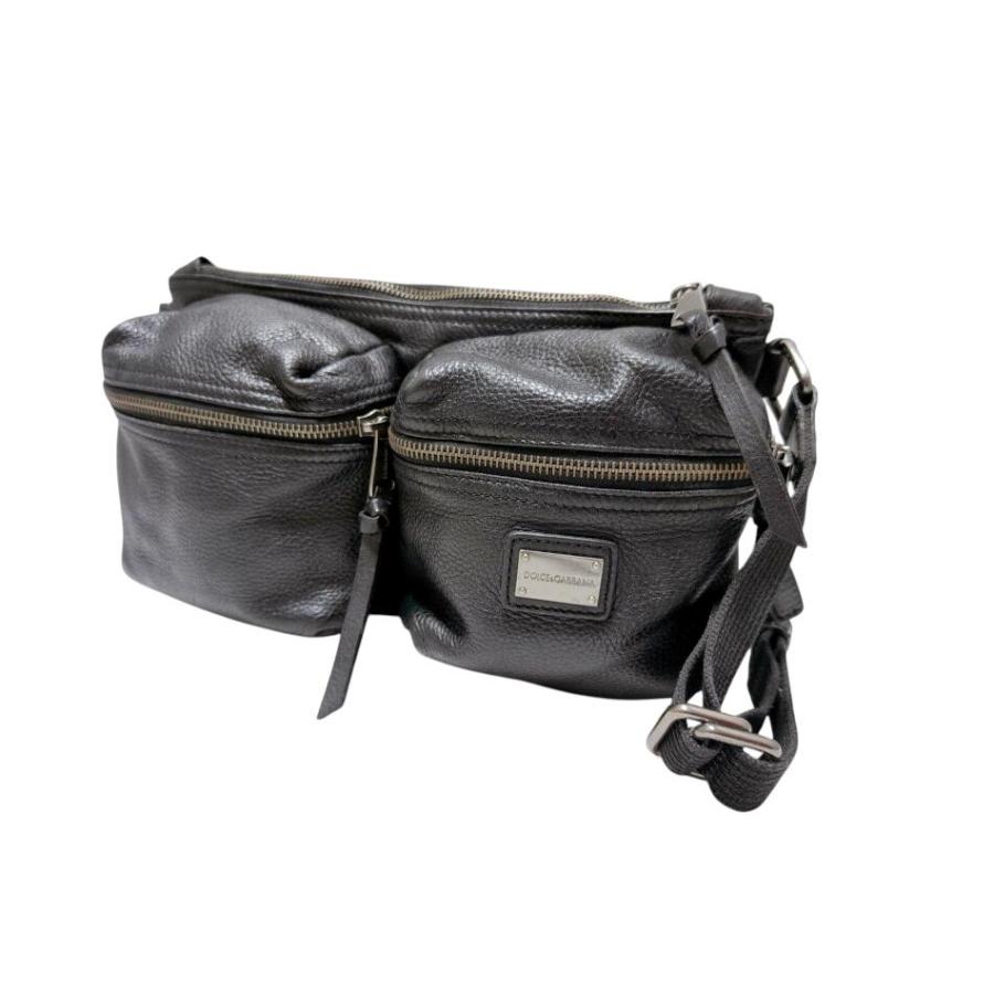 DOLCE&GABBANA ドルチェ＆ガッバーナ レザー ウエストバッグ 黒 DOLCE&GABBANA（ドルチェ & ガッバーナ） ウエストバッグ レザー