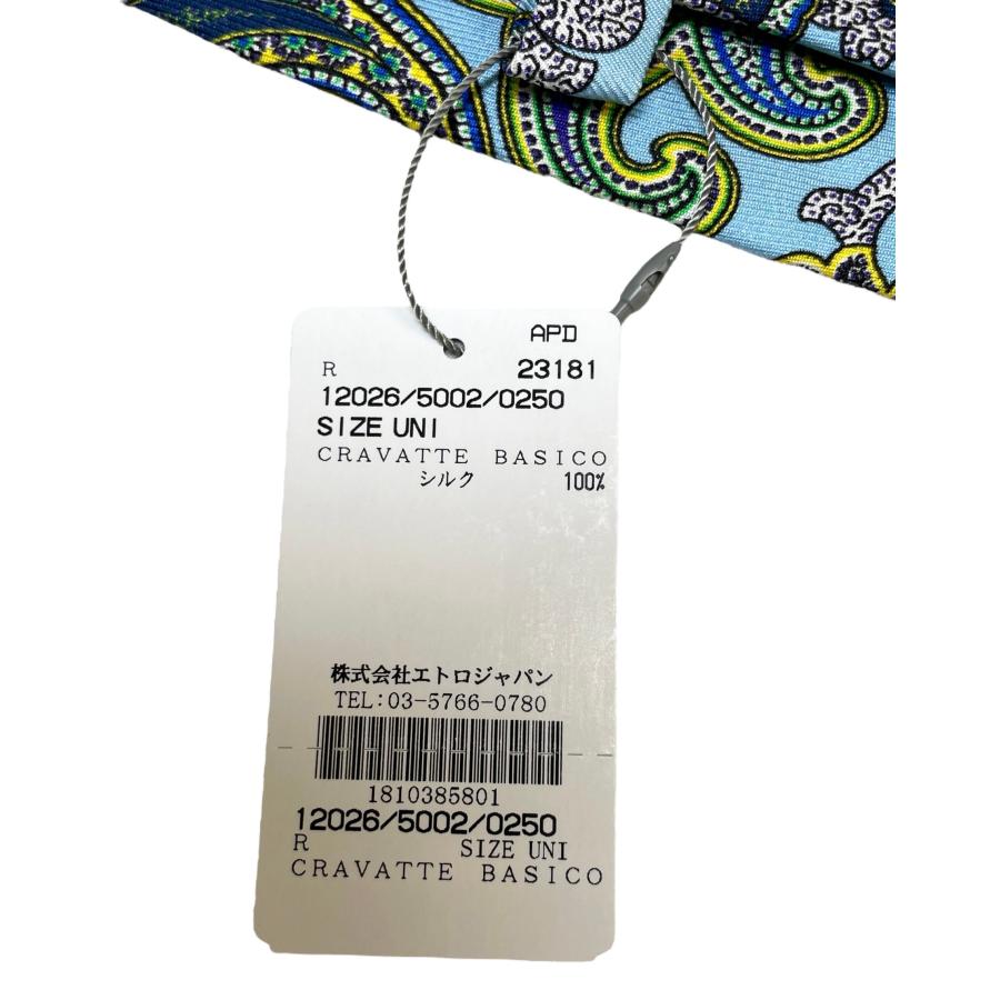 ETRO 未使用 エトロ ネクタイ ペイズリー ライトブルー 水色 ETRO 未使用 エトロ ネクタイ ペイズリー ライトブルー 水色