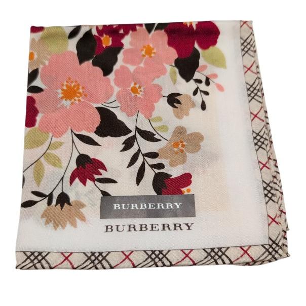 BURBERRY（バーバリー） 未使用 ハンカチ コットン 100％ スカーフ 花