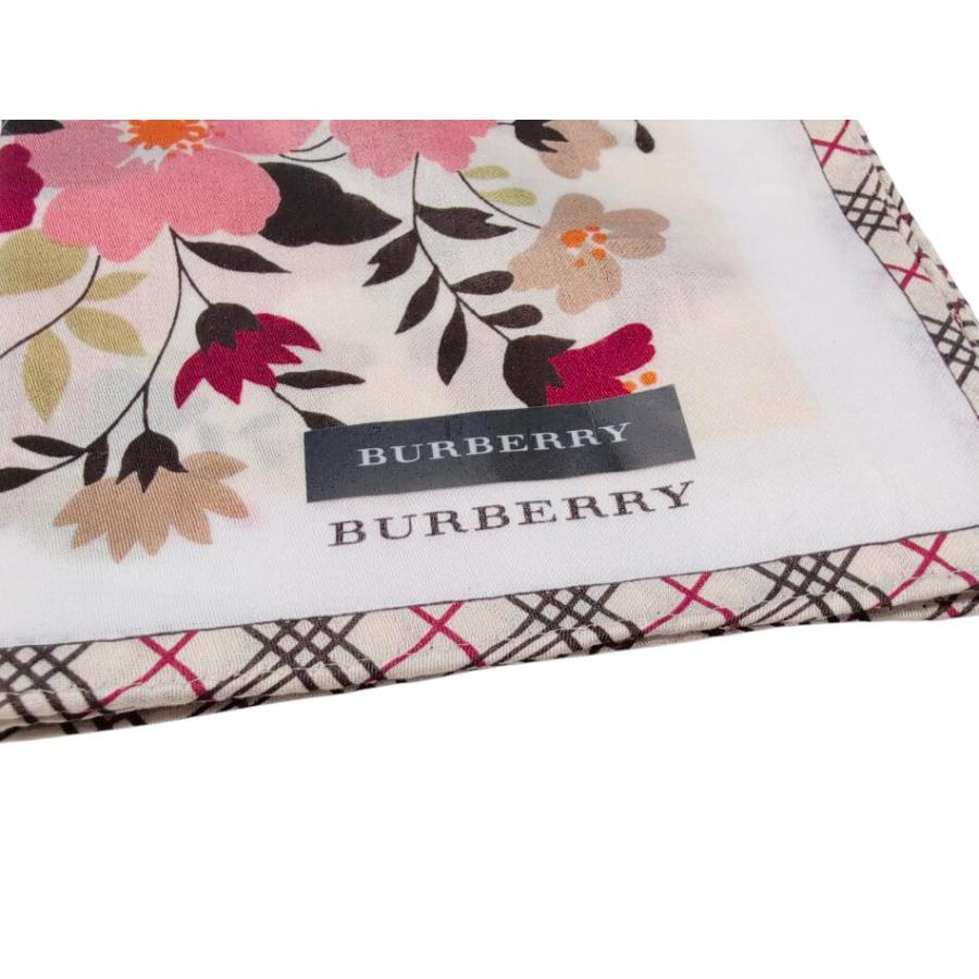 BURBERRY（バーバリー） 未使用 ハンカチ コットン 100％ スカーフ 花