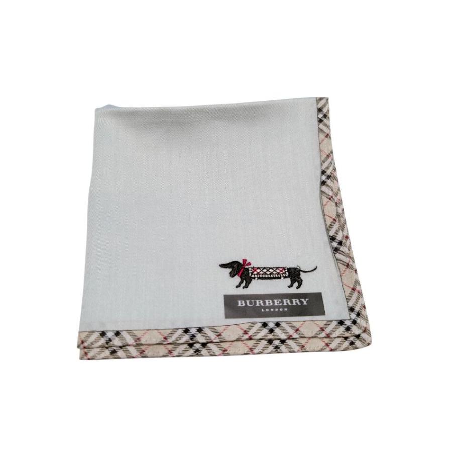 BURBERRY（バーバリー） 未使用 ハンカチ コットン スカーフ 水色