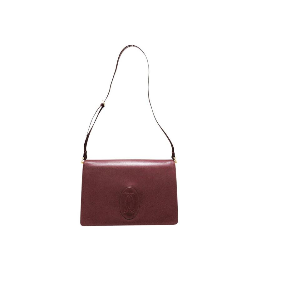 Cartier（カルティエ） マスト ショルダーバッグ レザー ボルドー 