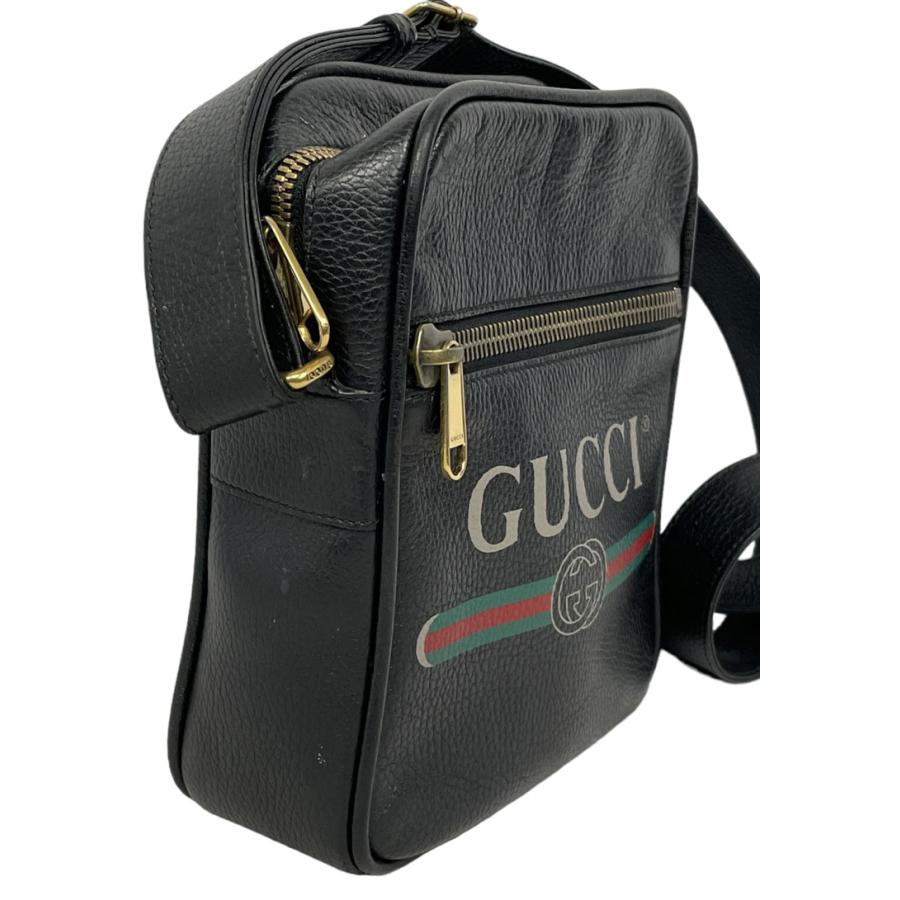 グッチ グッチプリント ショルダーバッグ ポートフォリオ ブラック 黒