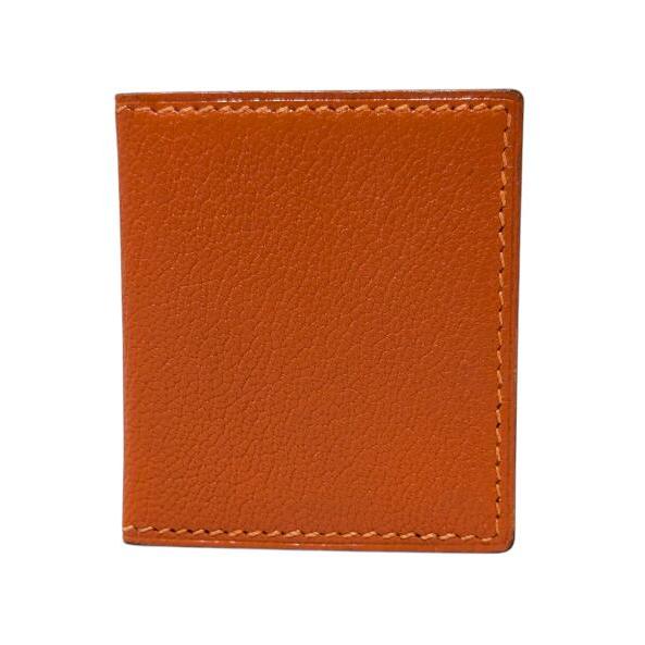 未使用保管品 茶 HERMES ミニフォトケース キャメル エルメス 写真入れ