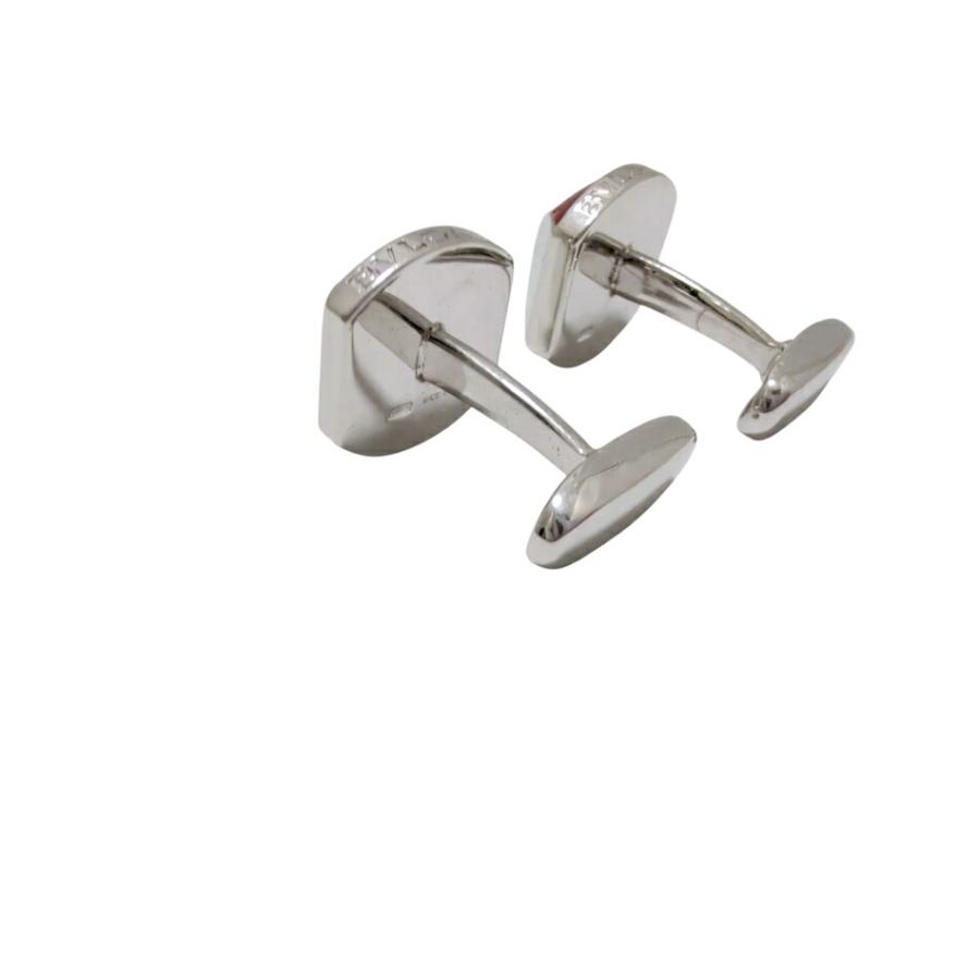 美品★希少 BVLGARI ブルガリ カフス シルバー SV 925 BVLGARI（ブルガリ） カフス レッド シルバー SV925 シルバー