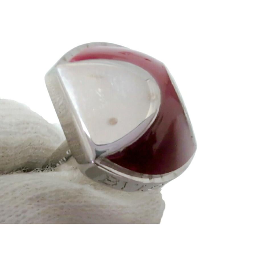 美品★希少 BVLGARI ブルガリ カフス シルバー SV 925 BVLGARI（ブルガリ） カフス レッド シルバー SV925 シルバー