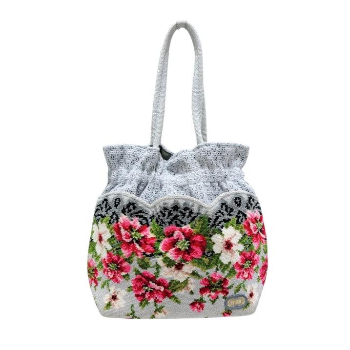 feiler（フェイラー） 新品同様 トートバッグ レース ハンドバッグ 花 