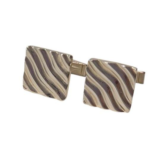 TIFFANY&Co.（ティファニー） カフス スクエア ウェーブ 波型