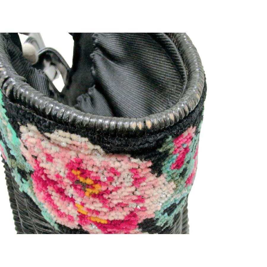 feiler（フェイラー） かごバッグ ストローバッグ ローズ 薔薇柄 