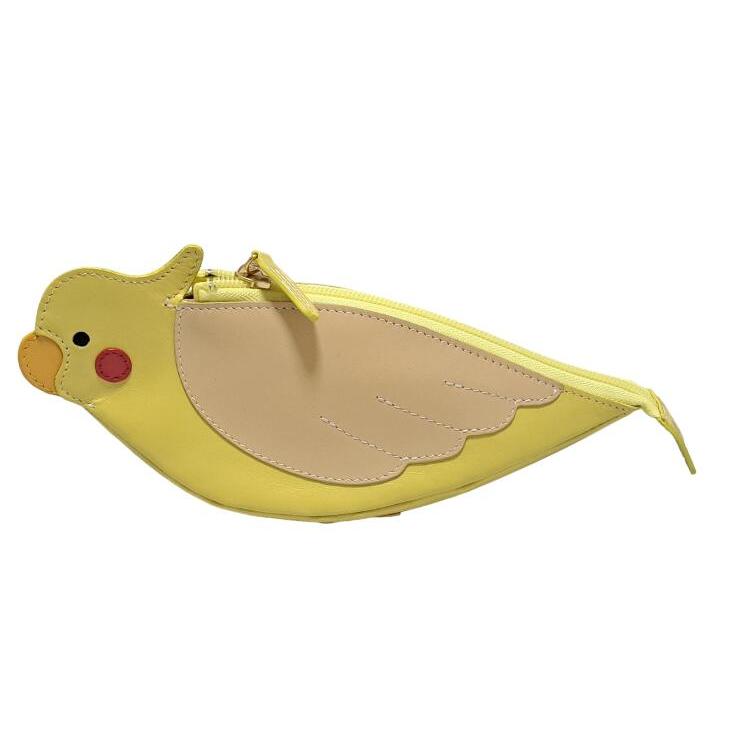 未使用 キタムラ ポーチ ペンケース オカメインコ インコ イエロー 