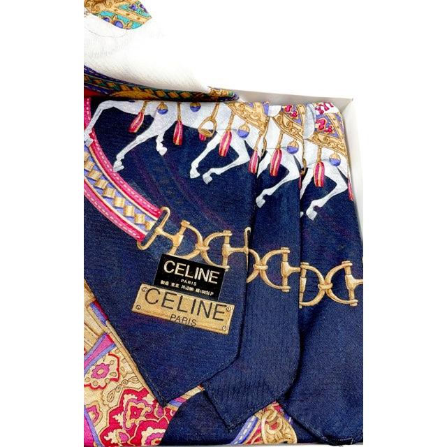CELINE 未使用 セリーヌ 大判 スカーフ ハンカチ 58cm 3枚 CELINE 未使用 セリーヌ 大判 スカーフ ハンカチ 58cm 3枚