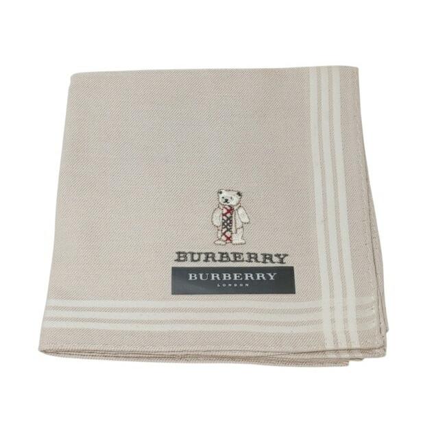 BURBERRY（バーバリー） 未使用 ハンカチ 綿 100％ チェック くま 熊