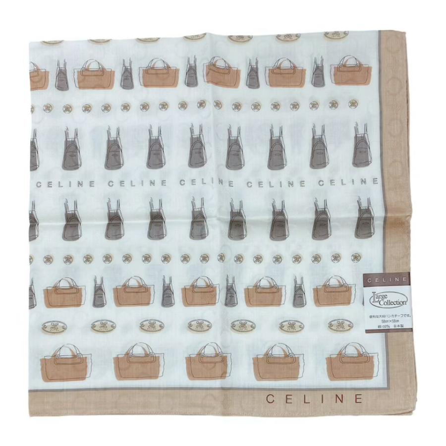 CELINE（セリーヌ） 未使用 ハンカチ 大判 58cm マカダム柄 バッグ柄