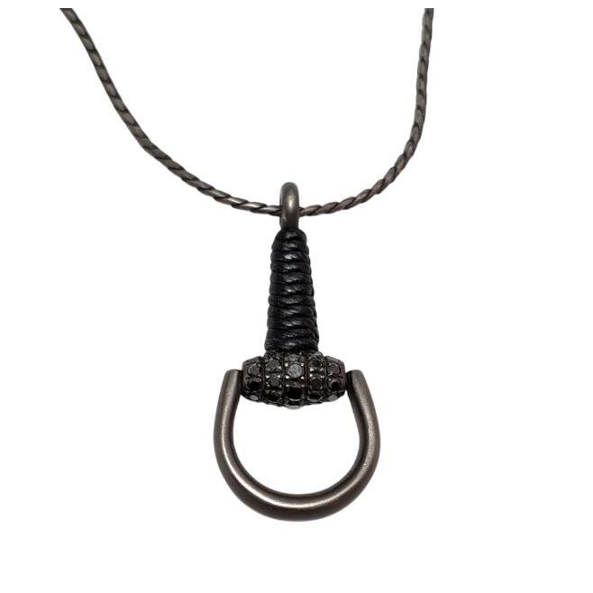 GUCCI（グッチ） ネックレス ハーフビット ブラックダイヤ ホース