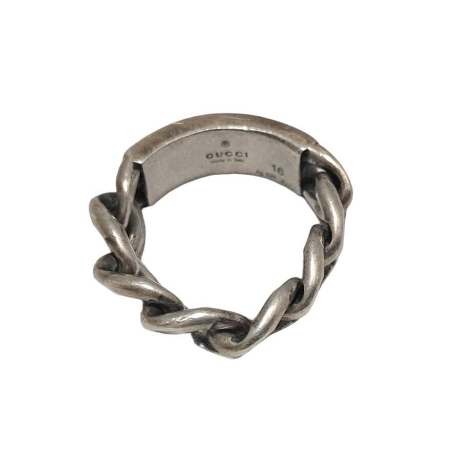 GUCCI グッチ 指輪 チェーンリング SV925 ロゴエナメルリング GUCCI グッチ 指輪 チェーンリング SV925 ロゴエナメルリング