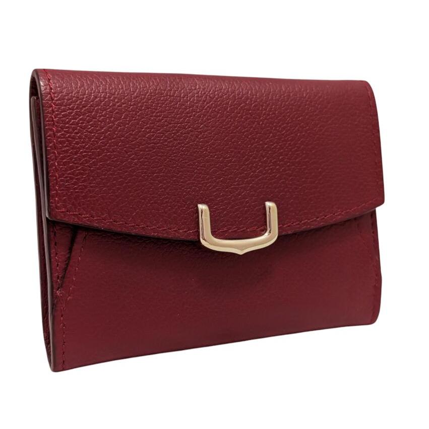 Cartier カルティエ カードケース C ドゥ 二つ折り ボルドー メンズ  