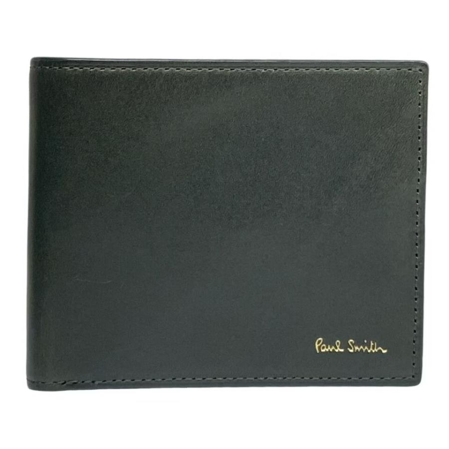 I05215 新品 Paul Smith ラウンド レザー財布 ダークグリーン Paul Smith（ポール・スミス） 未使用 財布 二つ折り レザー ダーク